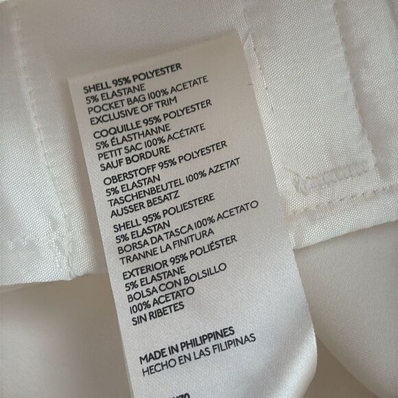 Anthropologie White Satin Jogger Track‎ Pants 12 - Picture 9 of 9